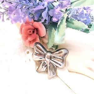 💜Vintage Sterling Silver 925 Bow Brooch💜